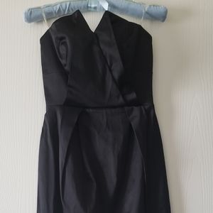 New black strapless cocktail dress